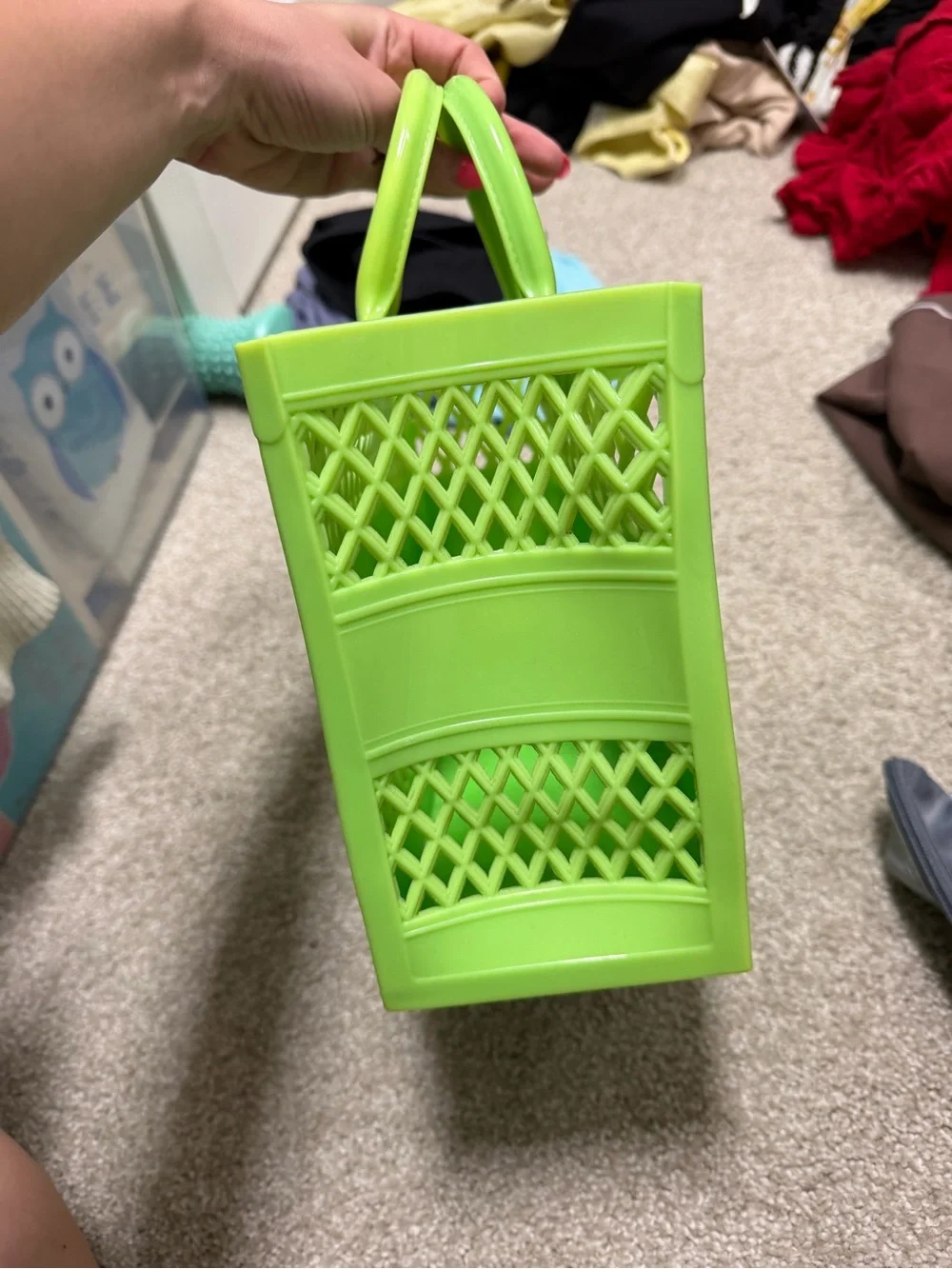 Nordstrom Neon Lime Lattice Tote - Picture 2 of 5